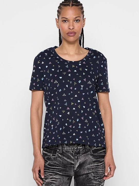 Zdjęcie produktu T-shirt z nadrukiem Esprit granatowy