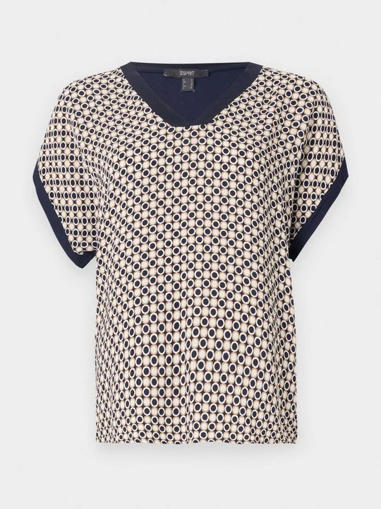 Zdjęcie produktu T-shirt z nadrukiem Esprit granatowy