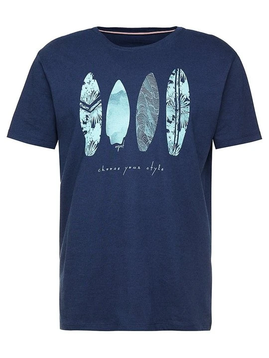 Zdjęcie produktu T-shirt z nadrukiem Esprit granatowy