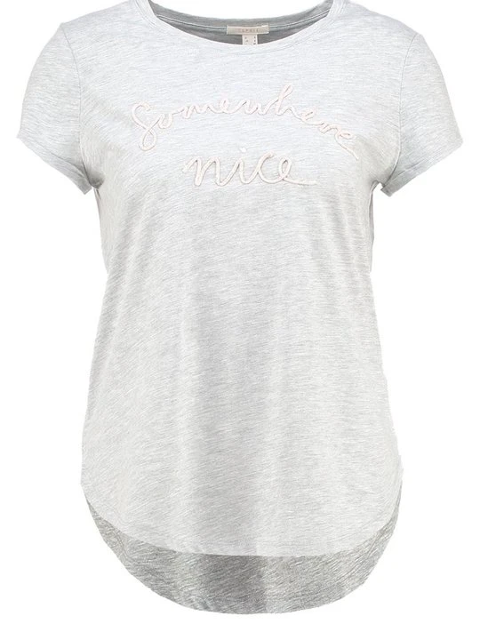Zdjęcie produktu T-shirt z nadrukiem Esprit jasnoszary
