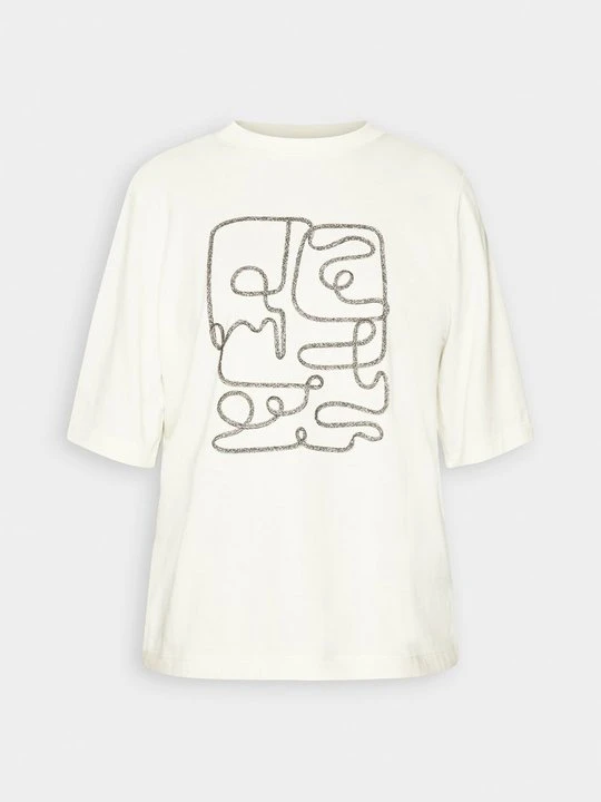 Zdjęcie produktu T-shirt z nadrukiem Esprit mleczny