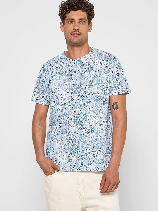 Zdjęcie produktu T-shirt z nadrukiem ETRO granatowy