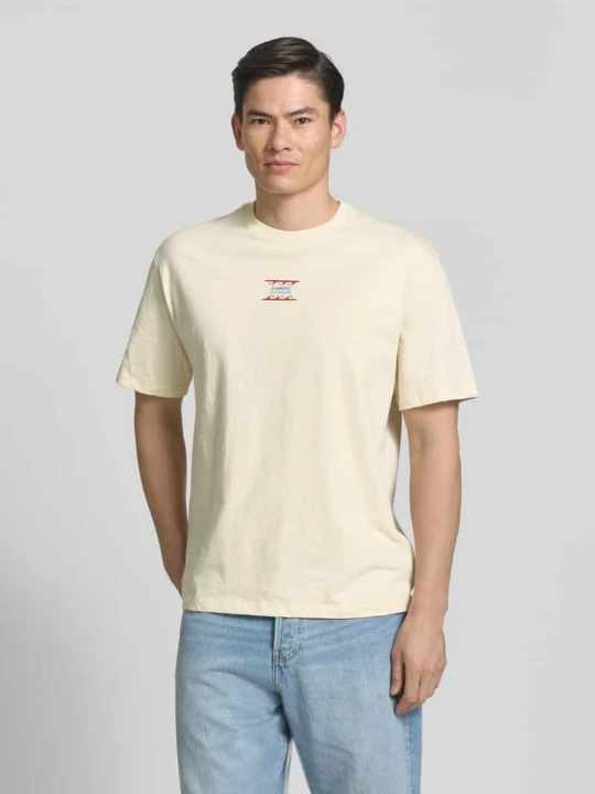 Zdjęcie produktu T-shirt z nadrukiem etykiety model 'GERGEI' Samsøe Samsøe Écru