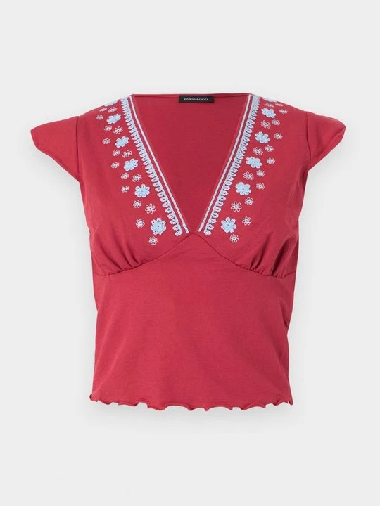 Zdjęcie produktu T-shirt z nadrukiem Even&Odd By Zalando bordowy