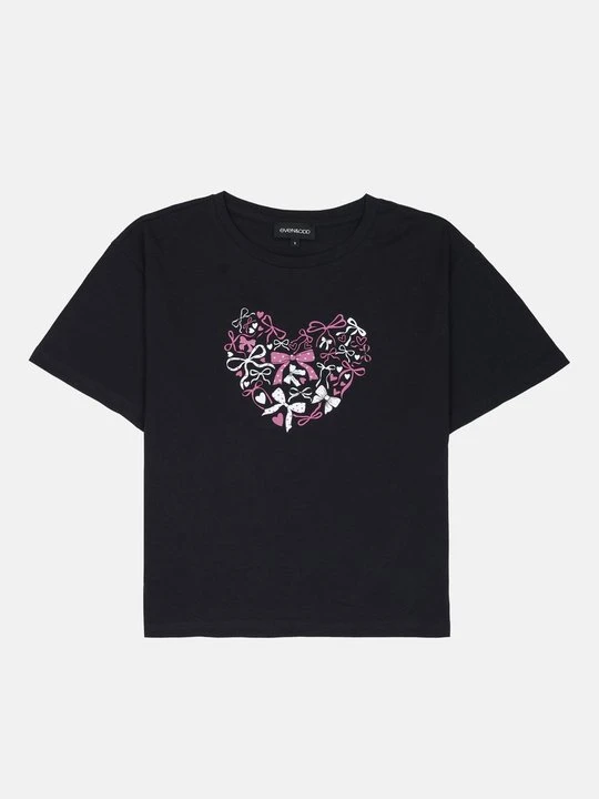 Zdjęcie produktu T-shirt z nadrukiem Even&Odd czarny