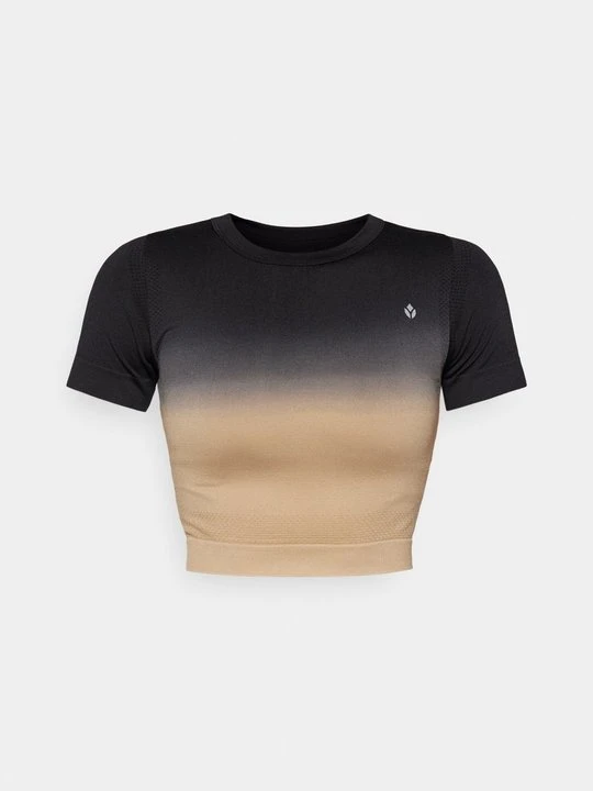 Zdjęcie produktu T-shirt z nadrukiem Even&Odd jasny brąz