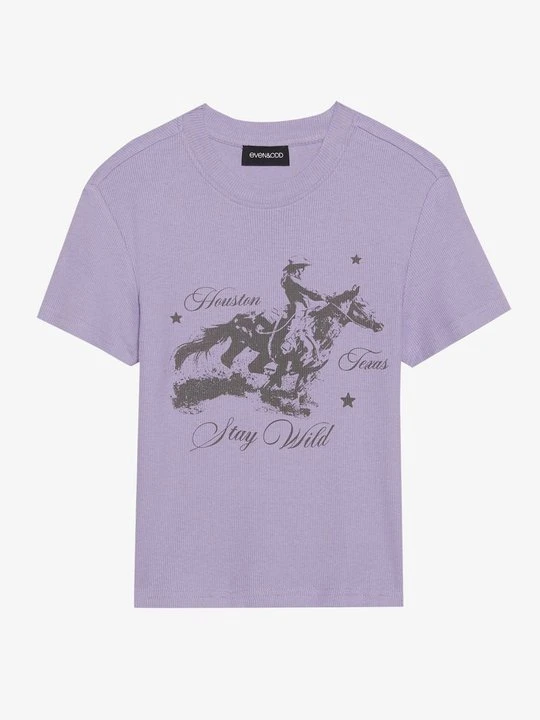 Zdjęcie produktu T-shirt z nadrukiem Even&Odd By Zalando fioletowy