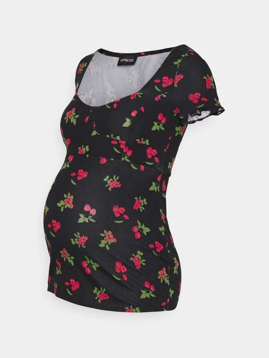 Zdjęcie produktu T-shirt z nadrukiem Even&Odd czarny