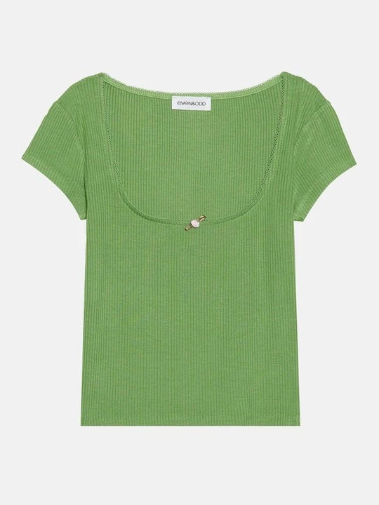 Zdjęcie produktu T-shirt z nadrukiem Even&Odd zielony