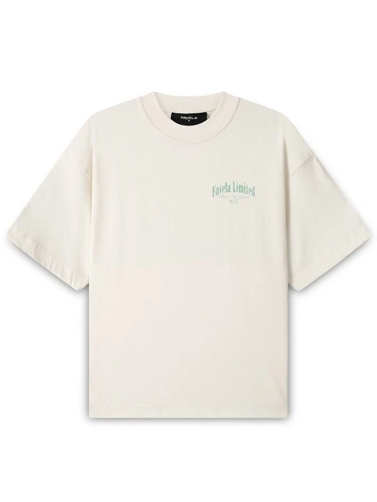 Zdjęcie produktu T-shirt z nadrukiem FAVELA mleczny