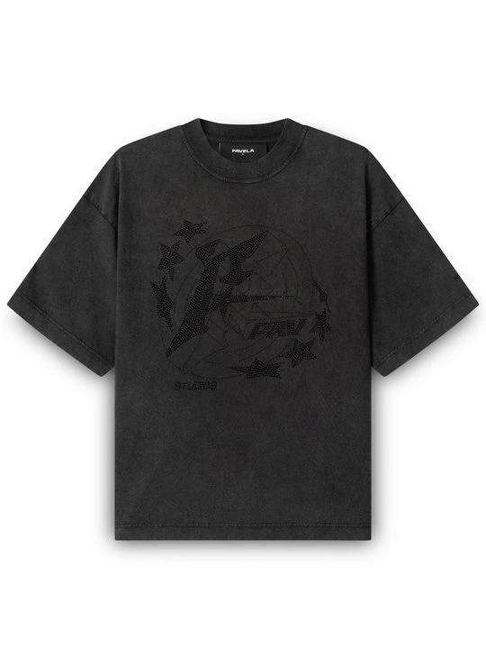 Zdjęcie produktu T-shirt z nadrukiem FAVELA czarny