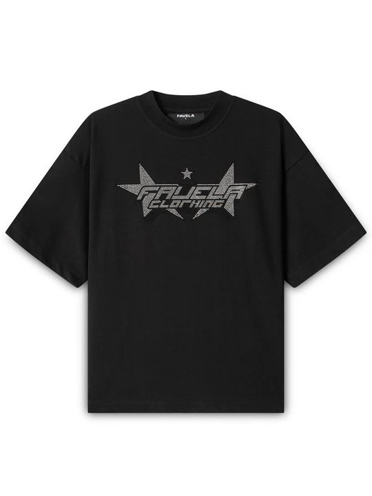 Zdjęcie produktu T-shirt z nadrukiem FAVELA czarny