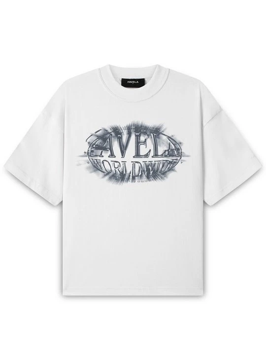 Zdjęcie produktu T-shirt z nadrukiem FAVELA biały