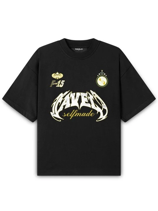 Zdjęcie produktu T-shirt z nadrukiem FAVELA czarny