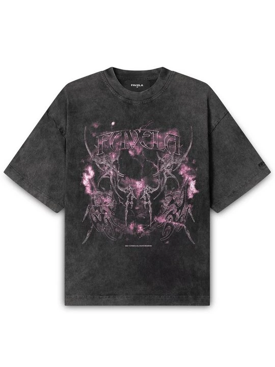 Zdjęcie produktu T-shirt z nadrukiem FAVELA czarny
