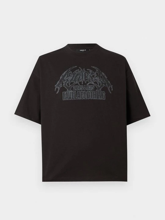 Zdjęcie produktu T-shirt z nadrukiem FAVELA czarny