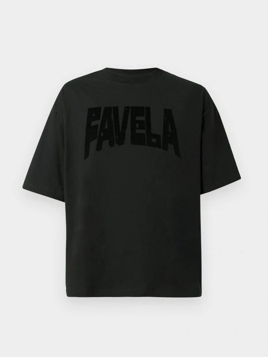 Zdjęcie produktu T-shirt z nadrukiem FAVELA czarny