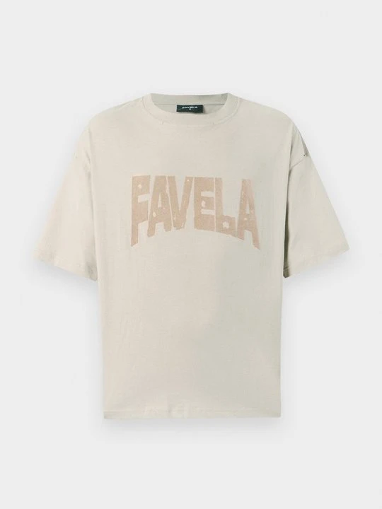 Zdjęcie produktu T-shirt z nadrukiem FAVELA mleczny