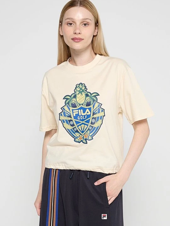 Zdjęcie produktu T-shirt z nadrukiem Fila beżowy