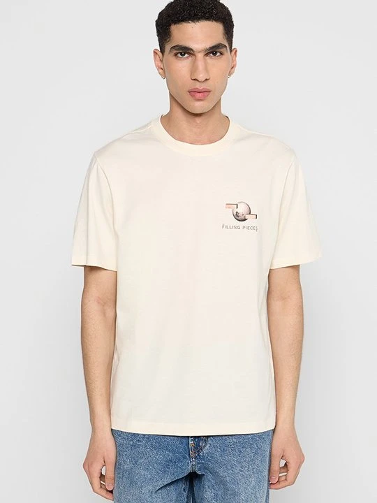 Zdjęcie produktu T-shirt z nadrukiem Filling Pieces mleczny