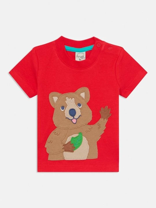 Zdjęcie produktu T-shirt z nadrukiem Frugi czerwony
