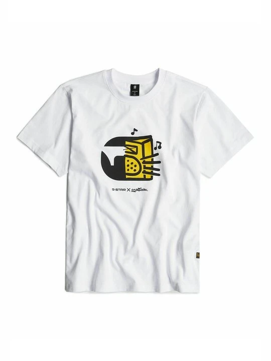 Zdjęcie produktu T-shirt z nadrukiem G-Star biały
