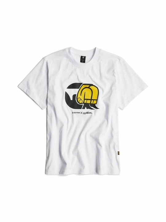 Zdjęcie produktu T-shirt z nadrukiem G-Star biały