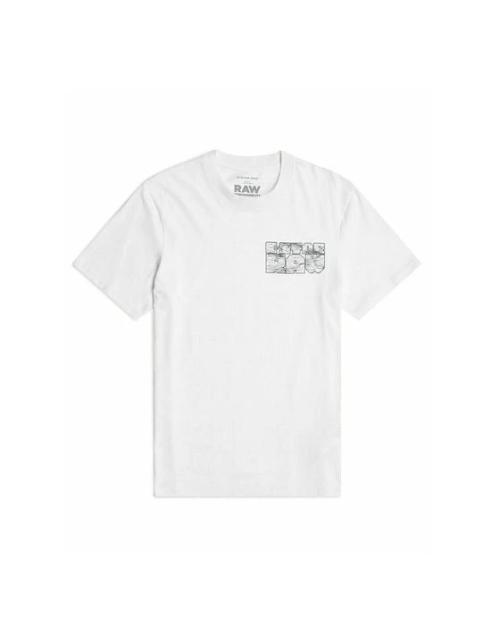 Zdjęcie produktu T-shirt z nadrukiem G-Star biały