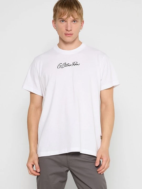 Zdjęcie produktu T-shirt z nadrukiem G-Star biały
