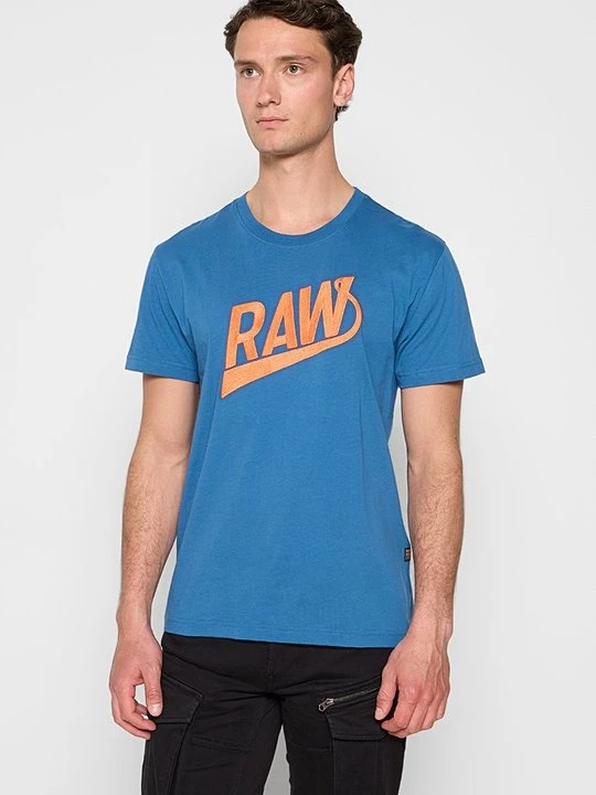 Zdjęcie produktu T-shirt z nadrukiem G-Star niebieski