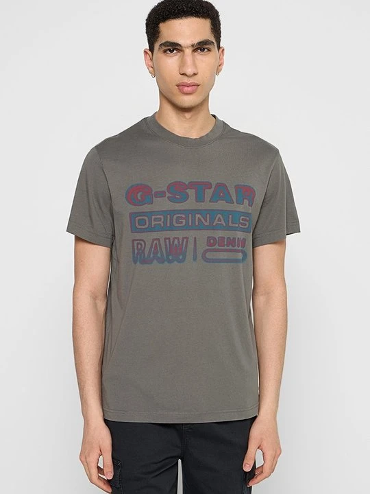 Zdjęcie produktu T-shirt z nadrukiem G-Star szary