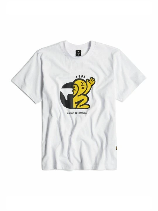 Zdjęcie produktu T-shirt z nadrukiem G-Star biały