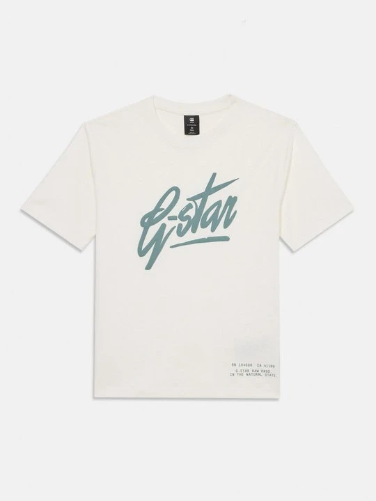 Zdjęcie produktu T-shirt z nadrukiem G-Star mleczny
