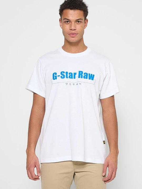 Zdjęcie produktu T-shirt z nadrukiem G-Star biały