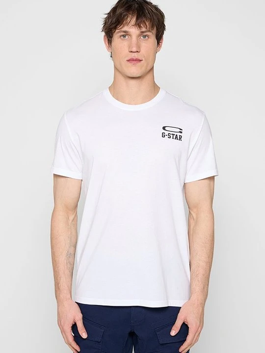 Zdjęcie produktu T-shirt z nadrukiem G-Star biały