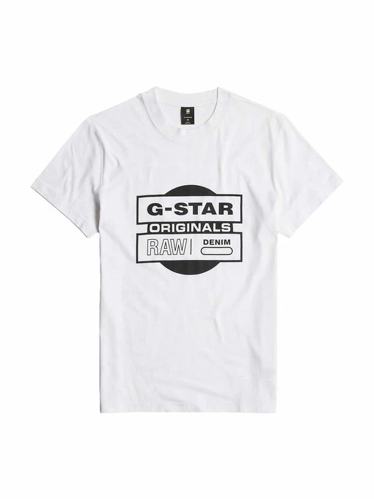 Zdjęcie produktu T-shirt z nadrukiem G-Star biały