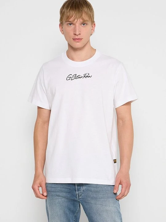Zdjęcie produktu T-shirt z nadrukiem G-Star biały