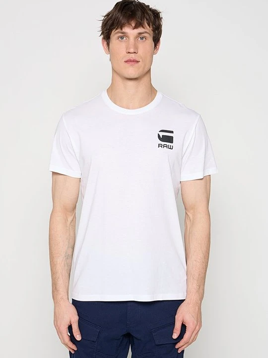 Zdjęcie produktu T-shirt z nadrukiem G-Star biały