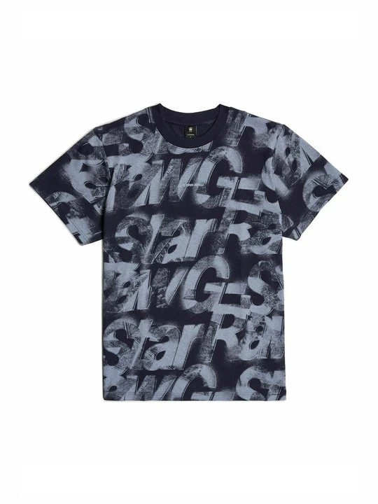 Zdjęcie produktu T-shirt z nadrukiem G-Star granatowy