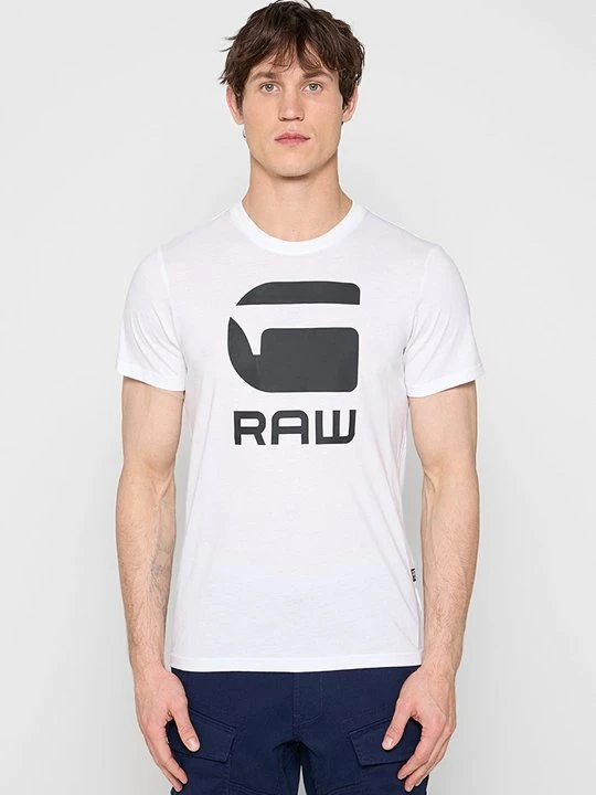 Zdjęcie produktu T-shirt z nadrukiem G-Star biały