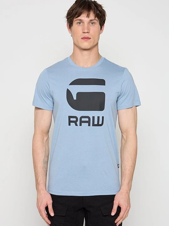 Zdjęcie produktu T-shirt z nadrukiem G-Star niebieski