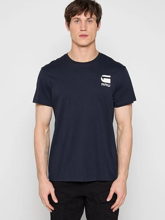 Zdjęcie produktu T-shirt z nadrukiem G-Star ciemnoniebieski