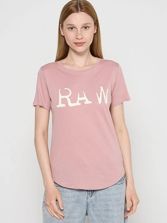 Zdjęcie produktu T-shirt z nadrukiem G-Star jasnoróżowy