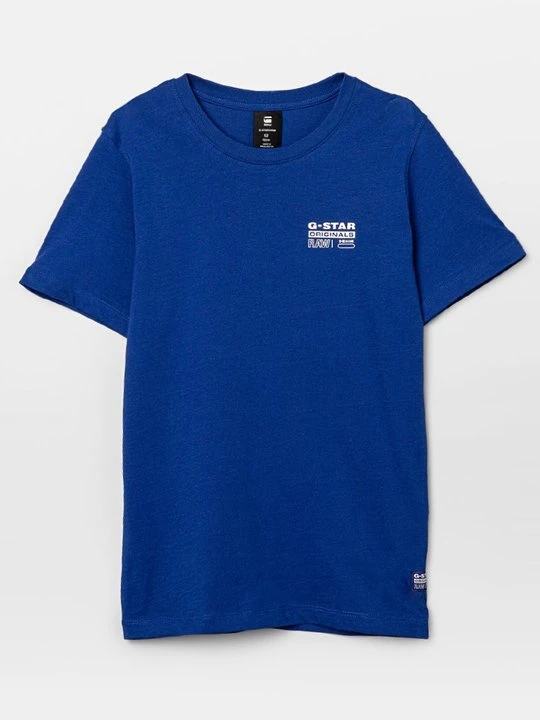 Zdjęcie produktu T-shirt z nadrukiem G-Star błękit królewski