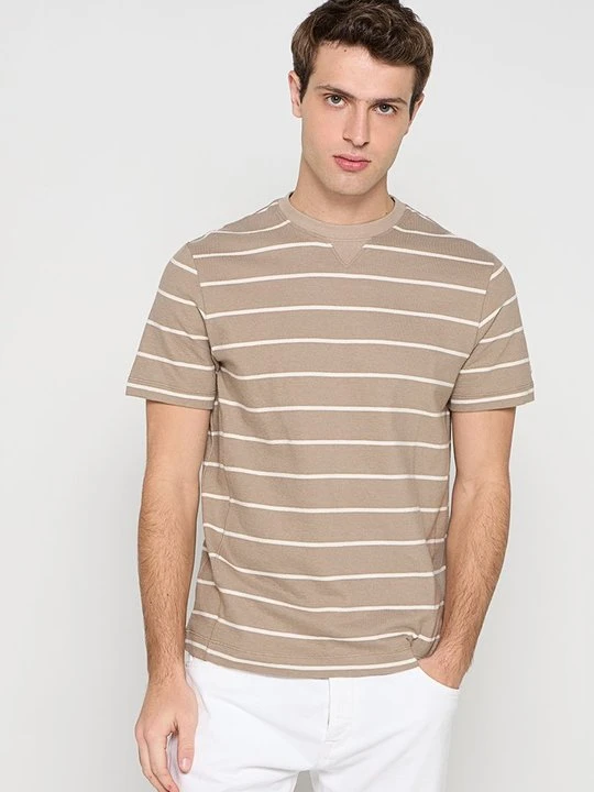 Zdjęcie produktu T-shirt z nadrukiem GABBA brązowy