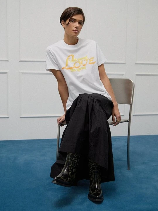 Zdjęcie produktu T-shirt z nadrukiem Ganni biały