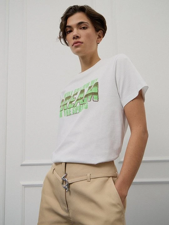 Zdjęcie produktu T-shirt z nadrukiem Ganni biały