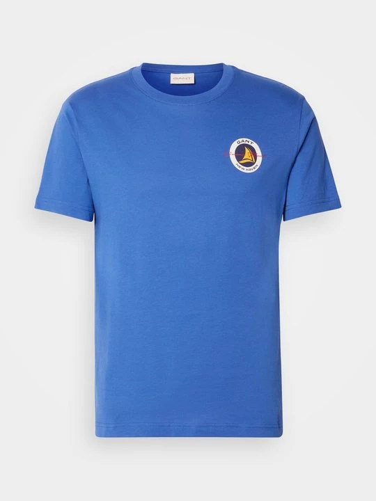 Zdjęcie produktu T-shirt z nadrukiem Gant szafirowy