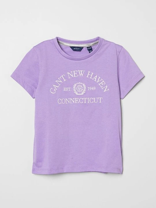 Zdjęcie produktu T-shirt z nadrukiem Gant fioletowy