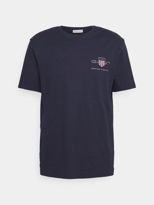 Zdjęcie produktu T-shirt z nadrukiem Gant granatowy
